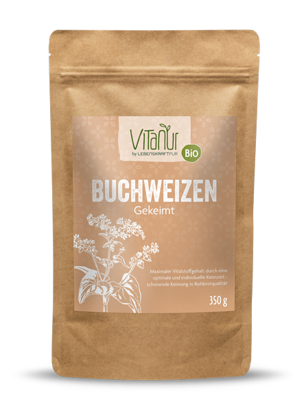 Bio Buchweizen Gekeimt (350 g) von Vitanur by Lebenskraftpur