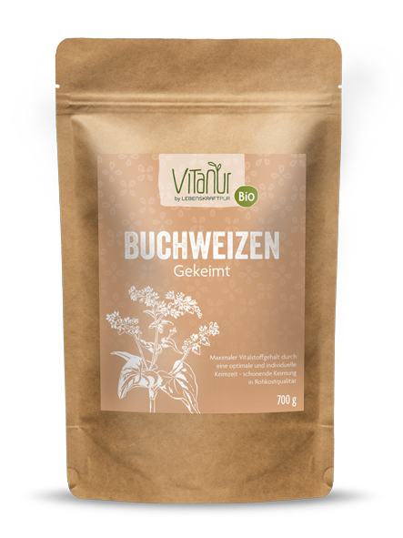 Bio Buchweizen Gekeimt (700 g) von Vitanur by Lebenskraftpur