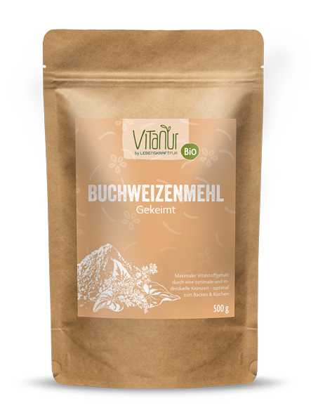 Bio Buchweizenmehl Gekeimt (500 g) von Vitanur by Lebenskraftpur