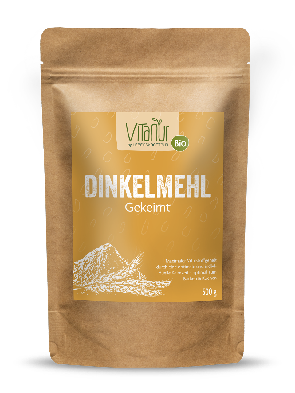 Bio Dinkelmehl Gekeimt (500 g) von Vitanur by Lebenskraftpur