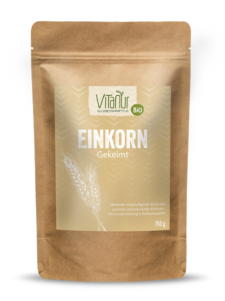 Bio Einkorn Gekeimt (750 g) von Vitanur by Lebenskraftpur