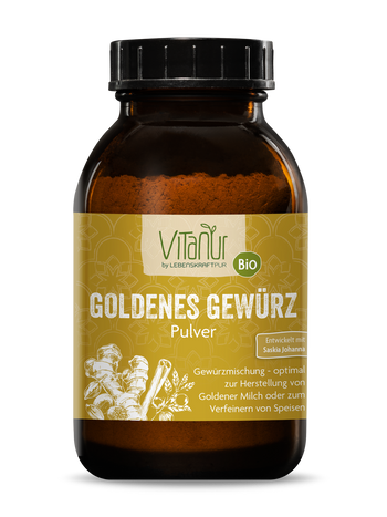 Bio Goldenes Gewürz Pulver von Vitanur by Lebenskraftpur