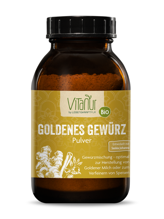 Bio Goldenes Gewürz Pulver von Vitanur by Lebenskraftpur