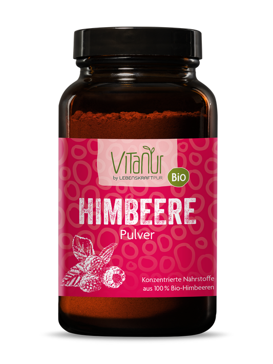 Bio Himbeere Pulver (125 g) von Vitanur by Lebenskraftpur