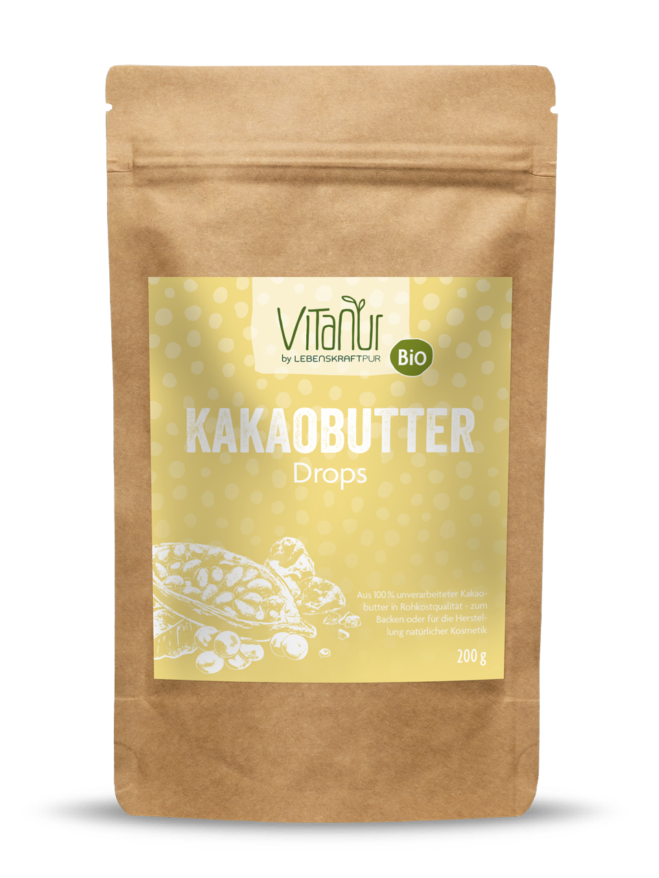 Bio Kakaobutter Drops von Vitanur by Lebenskraftpur