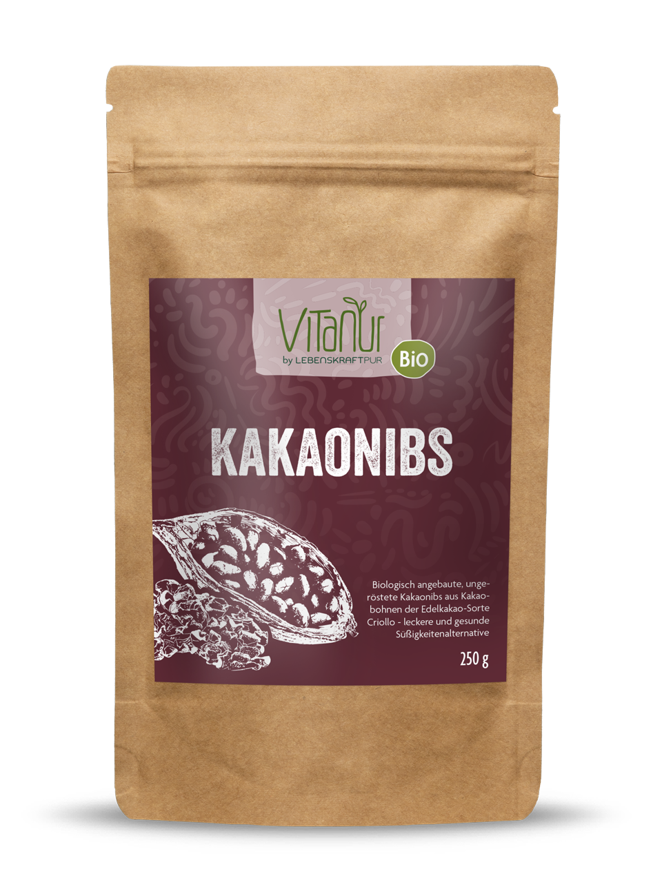 Bio Kakaonibs von Vitanur by Lebenskraftpur