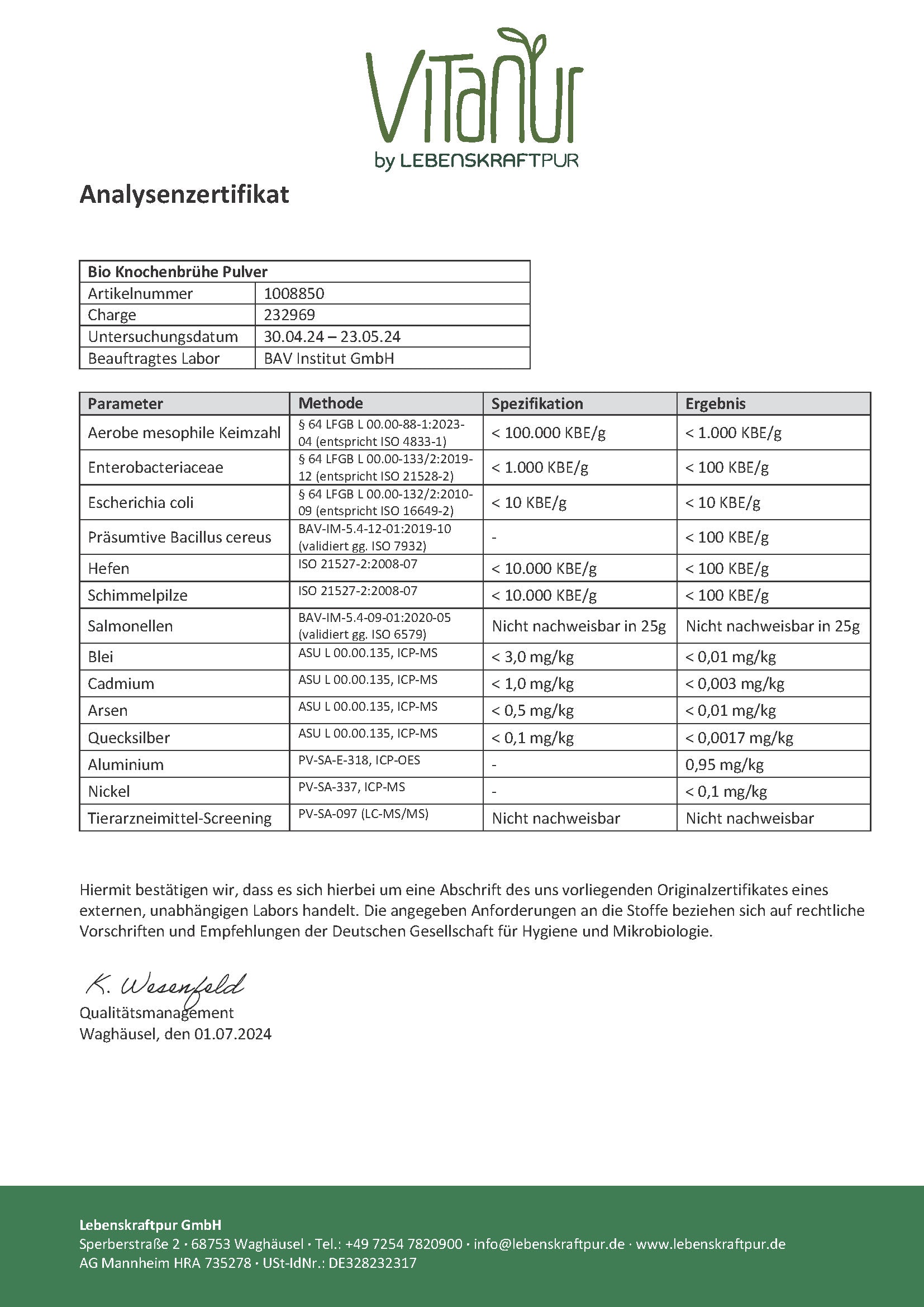 Bio Knochenbrühe Pulver