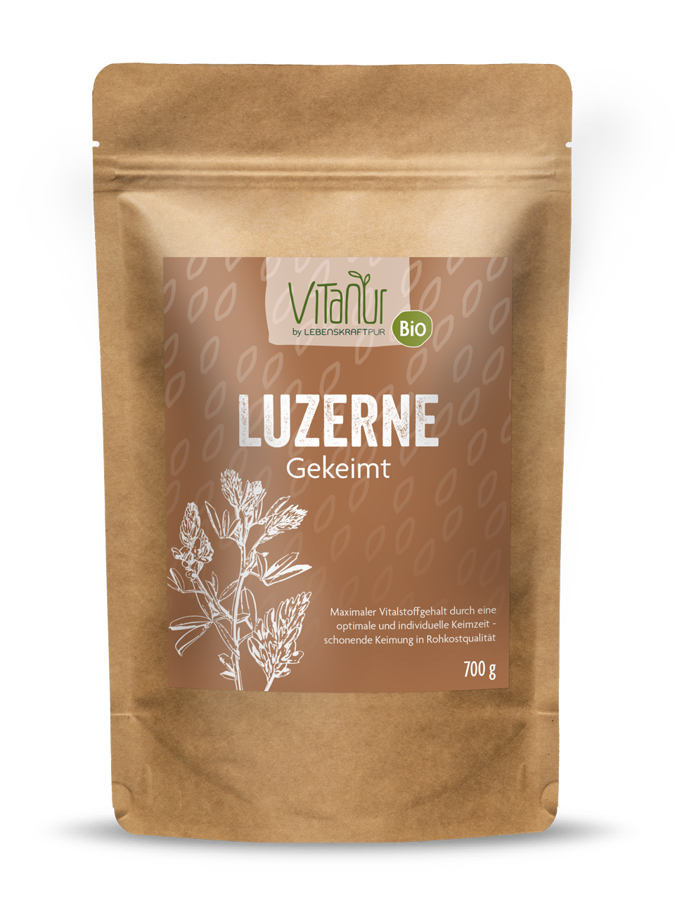 Bio Luzerne Gekeimt (700 g) von Vitanur by Lebenskraftpur