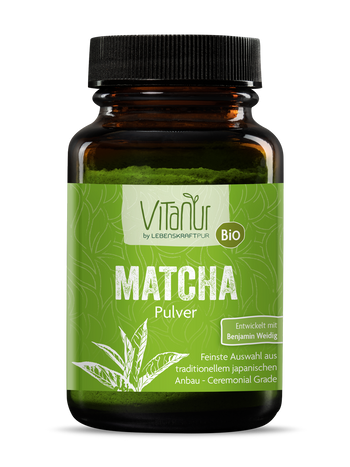 Bio Matcha Pulver (30 g) von Vitanur by Lebenskraftpur