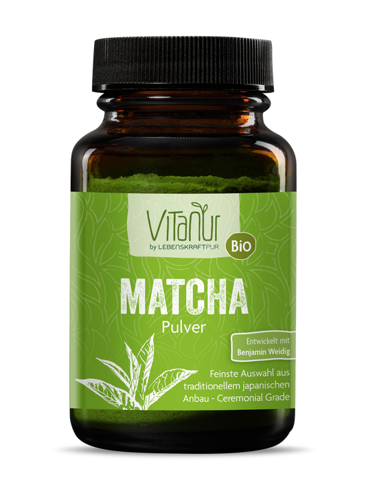 Bio Matcha Pulver (30 g) von Vitanur by Lebenskraftpur