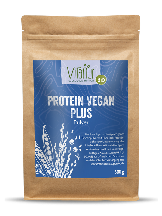 Bio Protein Vegan Plus Pulver von Vitanur by Lebenskraftpur