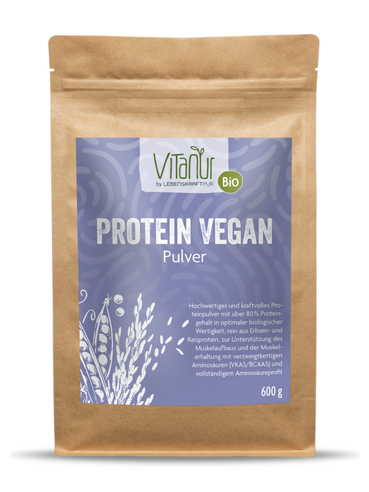 Bio Protein Vegan Pulver von Vitanur by Lebenskraftpur