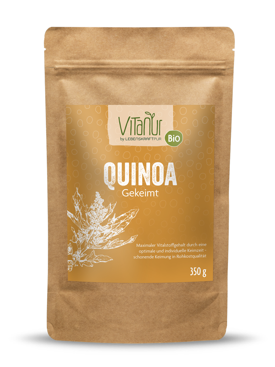 Bio Quinoa Gekeimt (350 g) von Vitanur by Lebenskraftpur