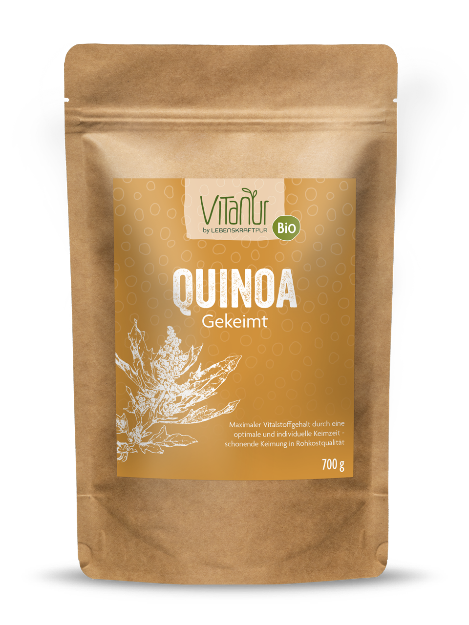 Bio Quinoa Gekeimt (700 g) von Vitanur by Lebenskraftpur