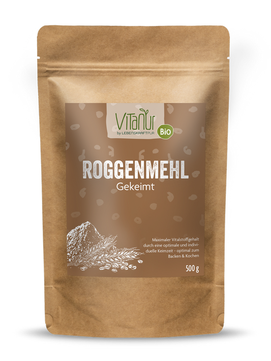 Bio Roggenmehl Gekeimt (500 g) von Vitanur by Lebenskraftpur