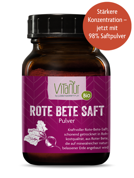 Bio Rote Bete Saft Pulver von Vitanur by Lebenskraftpur