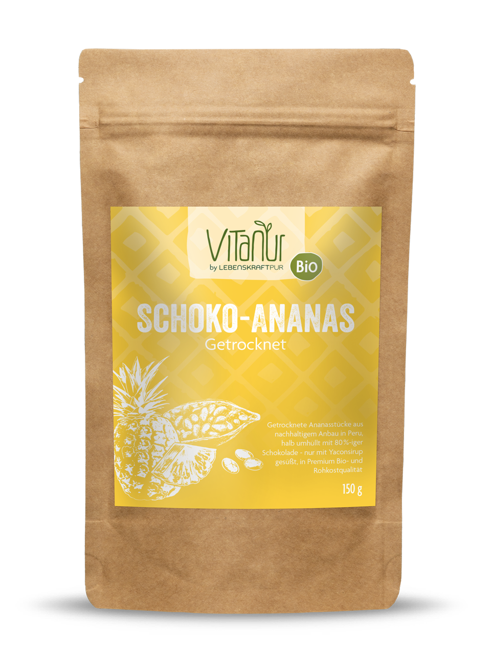 Bio Schoko-Ananas Getrocknet von Vitanur by Lebenskraftpur