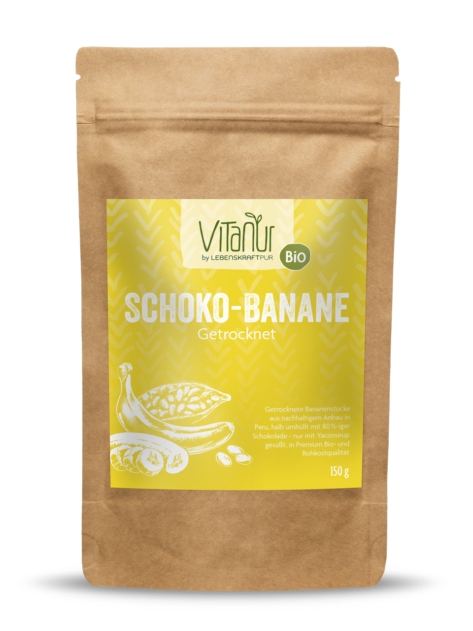 Bio Schoko-Banane Getrocknet von Vitanur by Lebenskraftpur