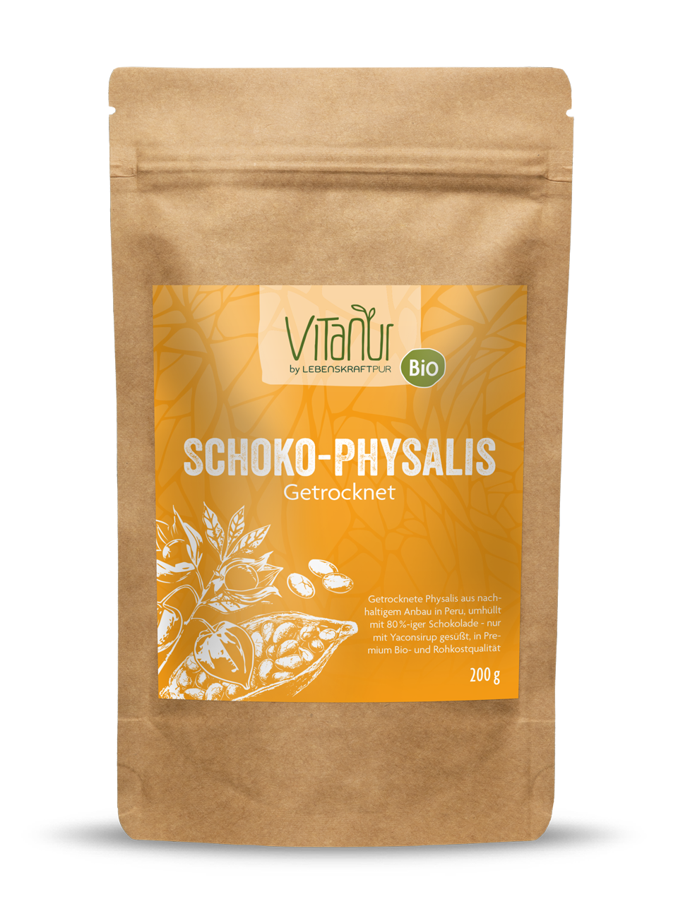 Bio Schoko-Physalis Getrocknet von Vitanur by Lebenskraftpur