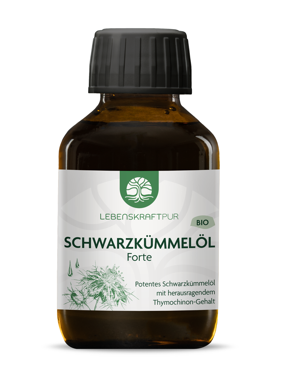 Bio Schwarzkümmelöl Forte (100 ml) von Lebenskraftpur