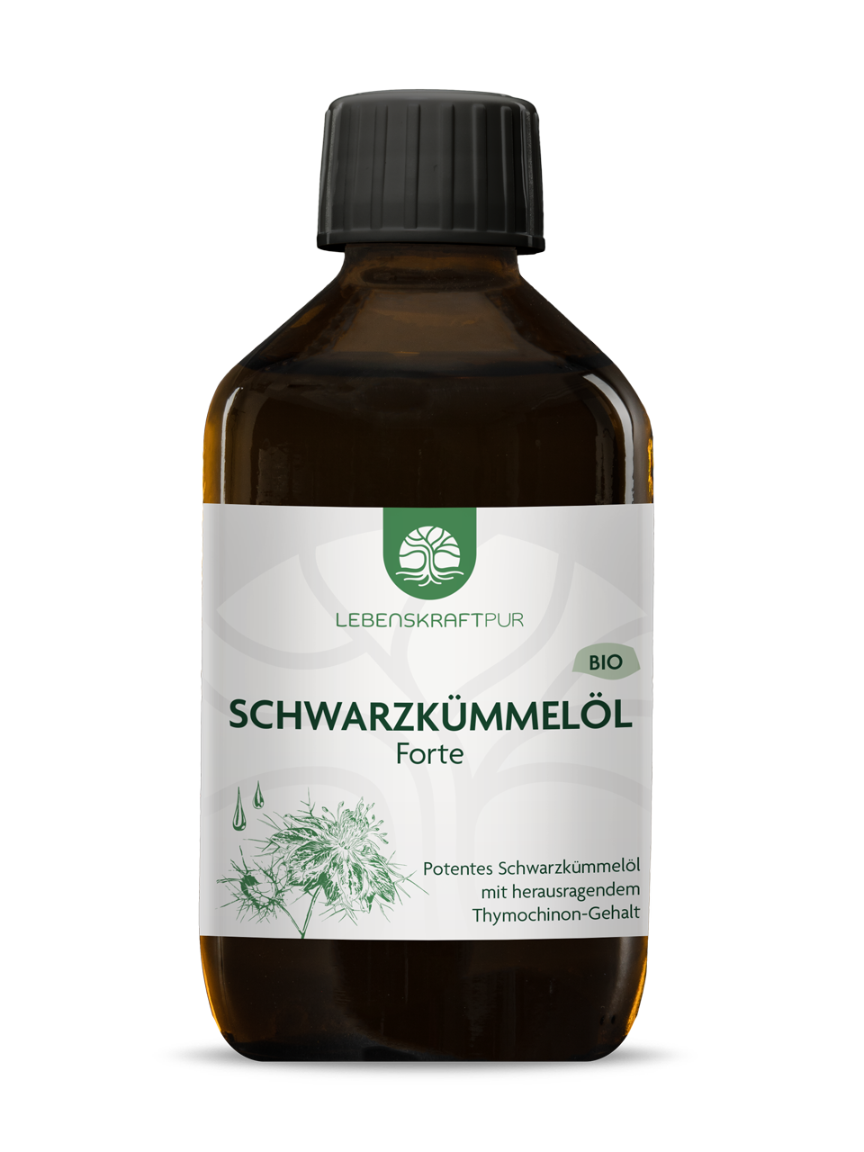 Bio Schwarzkümmelöl Forte (250 ml) von Lebenskraftpur