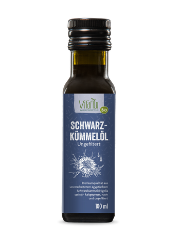 Bio Schwarzkümmelöl Ungefiltert (100 ml) von Vitanur by Lebenskraftpur