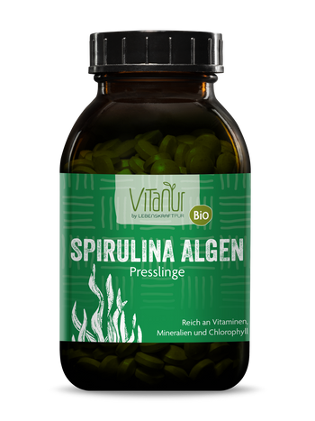 Bio Spirulina Algen Presslinge (330 g) von Vitanur by Lebenskraftpur