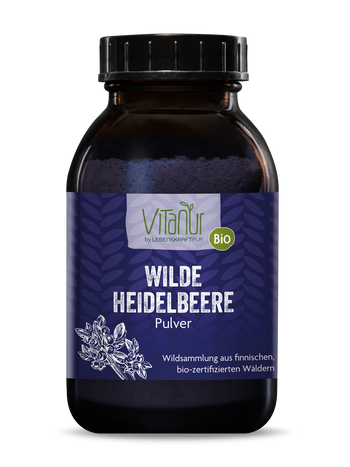 Bio Wilde Heidelbeere Pulver (200 g) von Vitanur by Lebenskraftpur