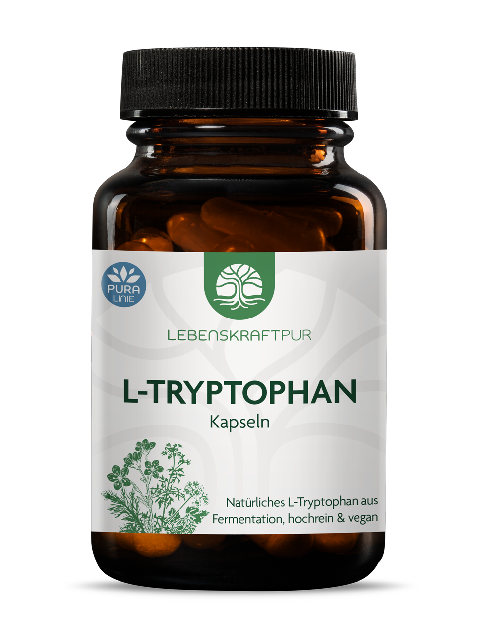 L-Tryptophan Kapseln (60 Kapseln) von Lebenskraftpur