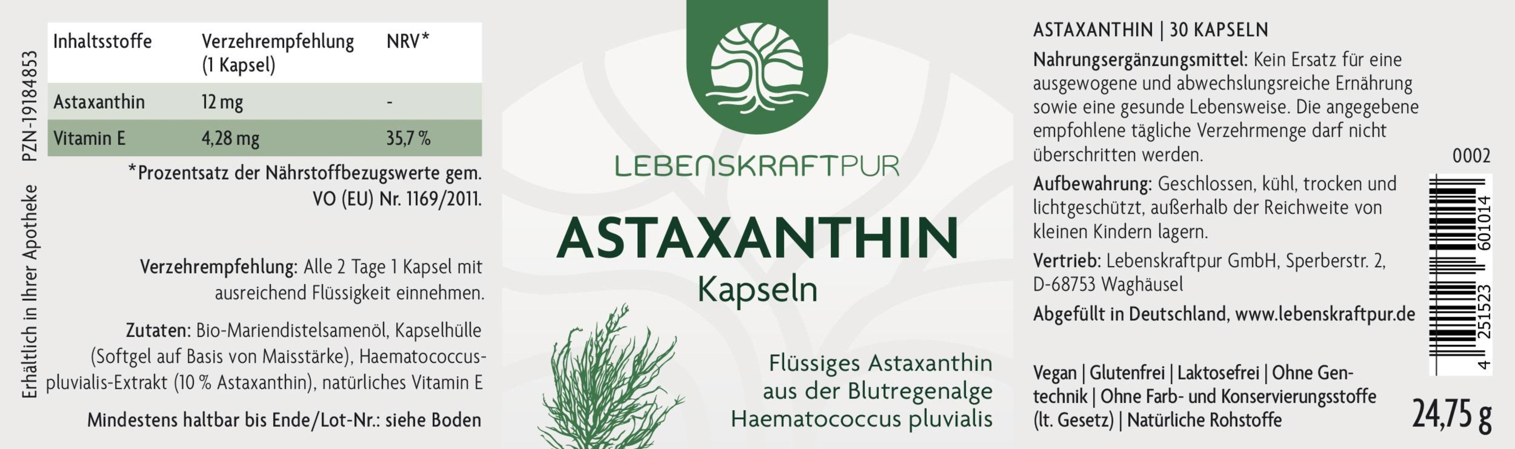 Produktbild Astaxanthin Kapseln