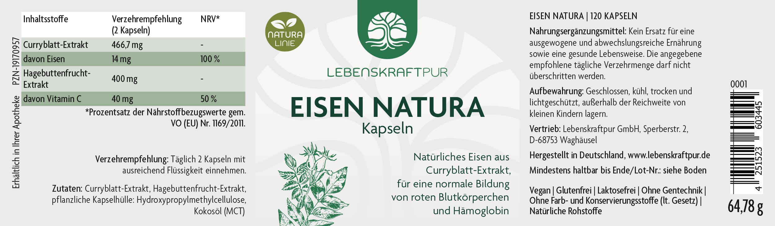 Produktbild Eisen Natura Kapseln