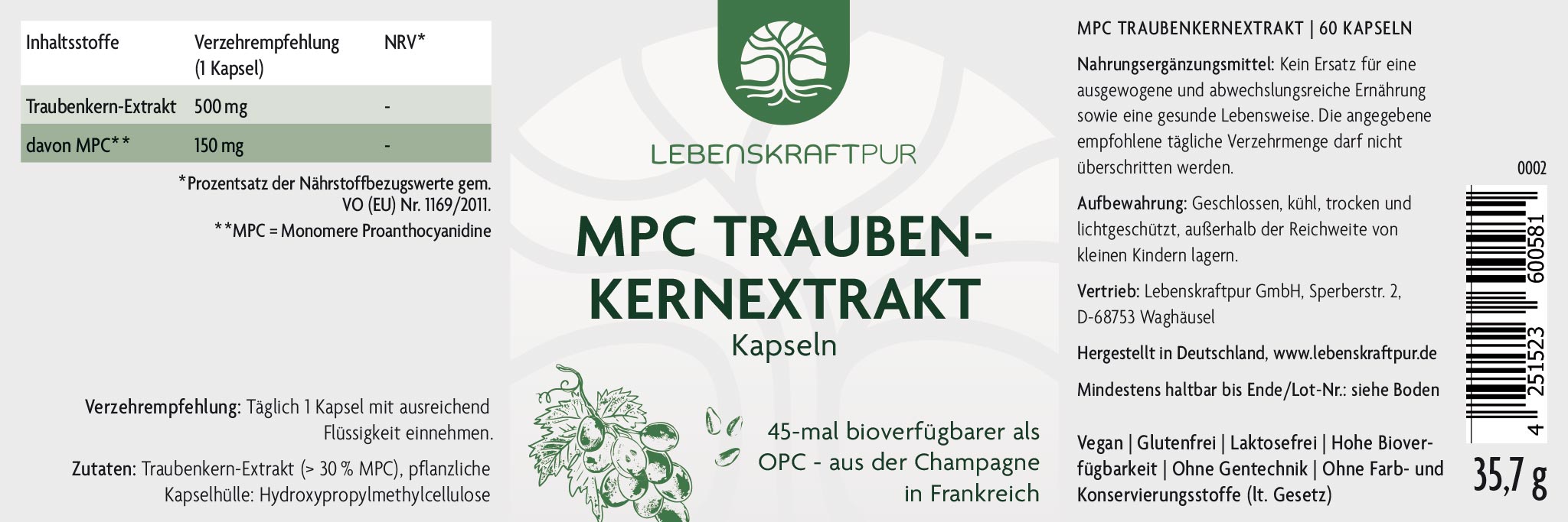 MPC Traubenkernextrakt Kapseln