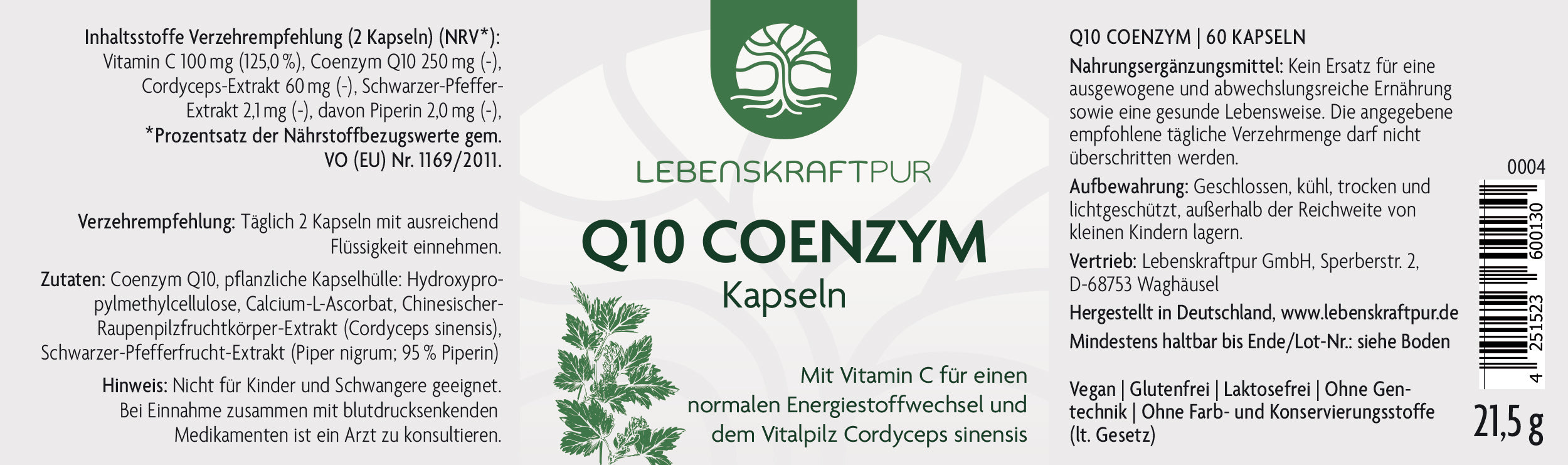 Produktbild Q10 Coenzym Kapseln