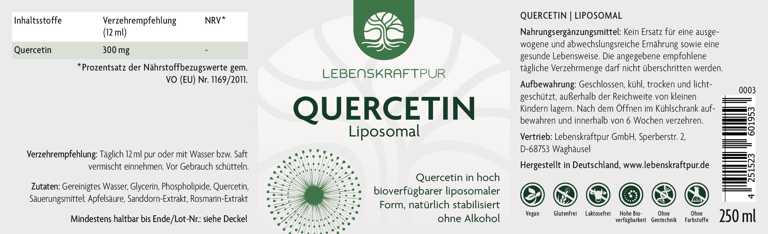 Produktbild Quercetin Liposomal