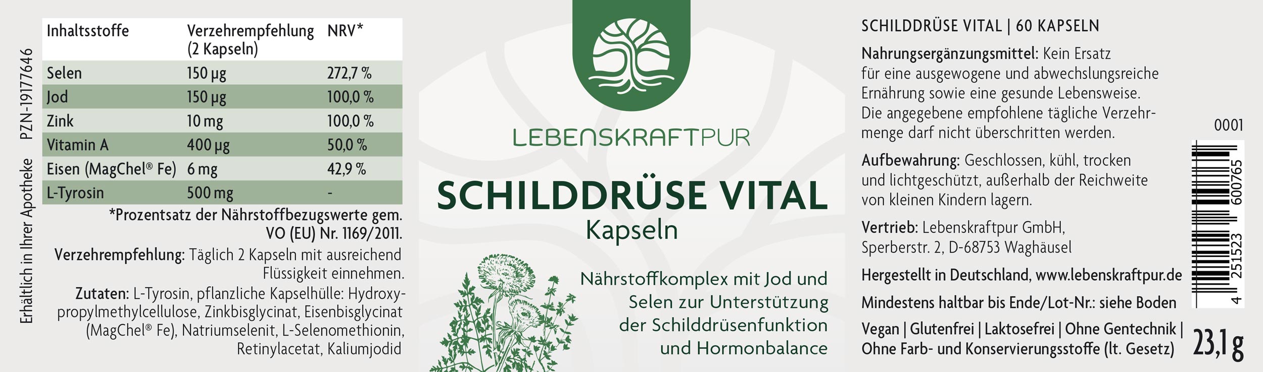 Schilddrüse Vital Kapseln