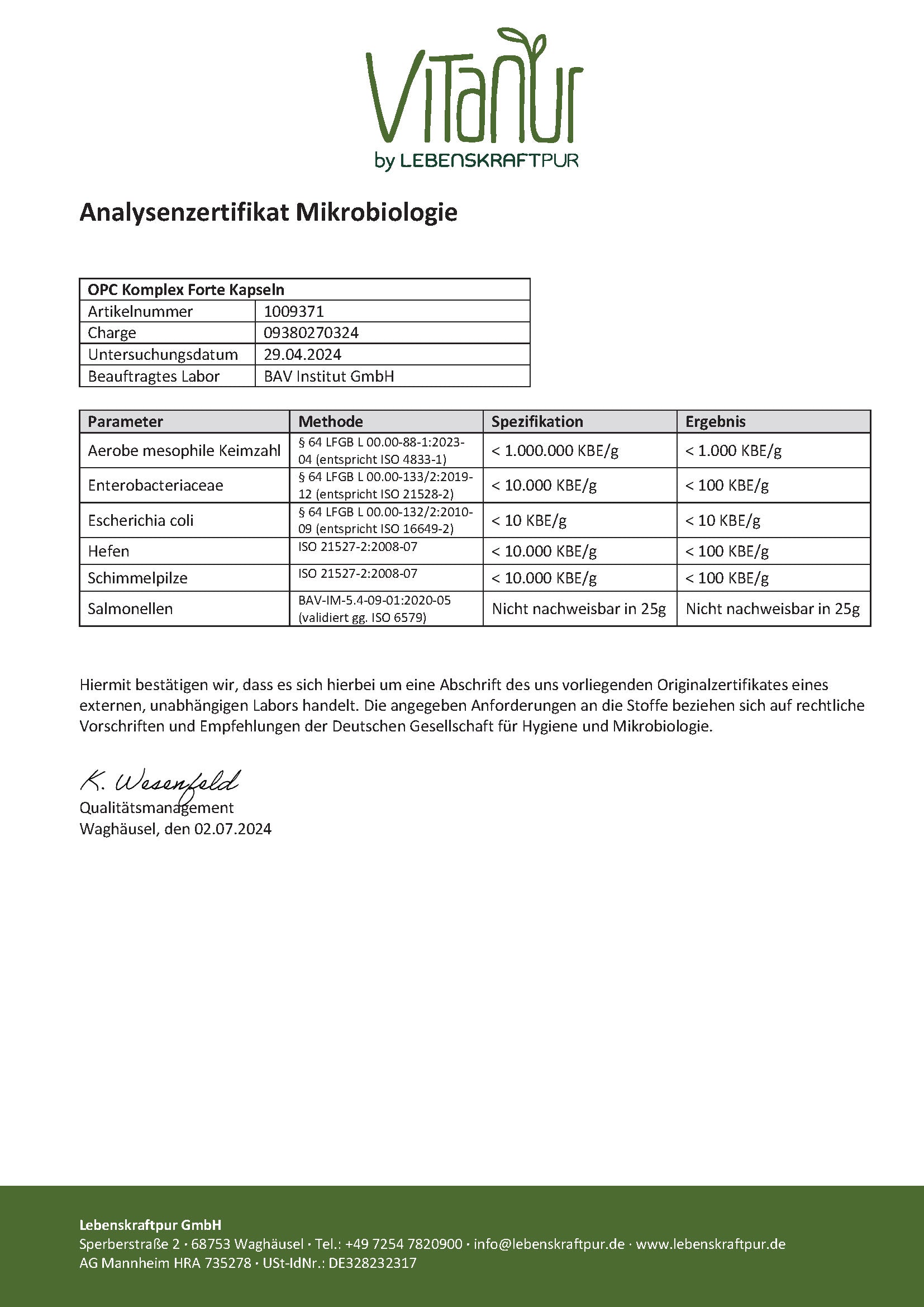 OPC Komplex Forte Kapseln