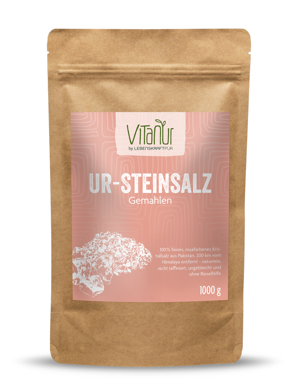 Ur-Steinsalz Gemahlen (1000 g) von Vitanur by Lebenskraftpur