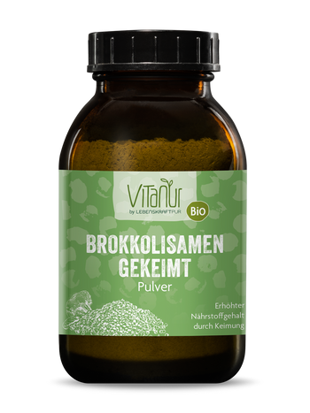 Bio Brokkolisamen Gekeimt Pulver von Vitanur by Lebenskraftpur