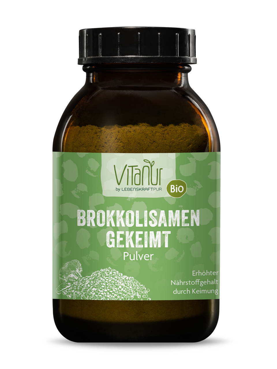 Bio Brokkolisamen Gekeimt Pulver von Vitanur by Lebenskraftpur