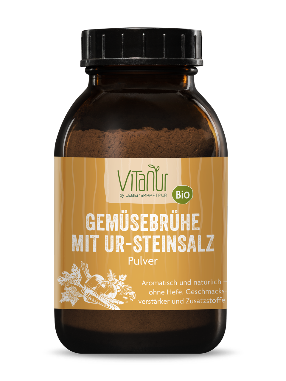 Bio Gemüsebrühe mit Ur-Steinsalz Pulver von Vitanur by Lebenskraftpur