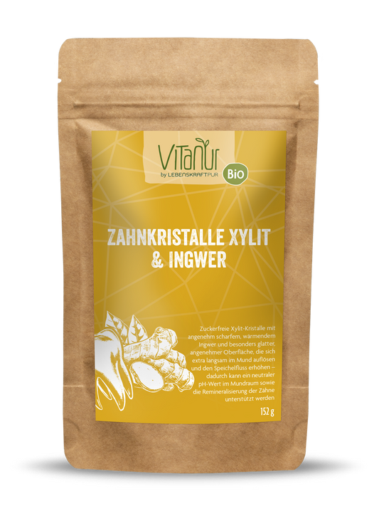 Bio Zahnkristalle Xylit & Ingwer von Vitanur by Lebenskraftpur