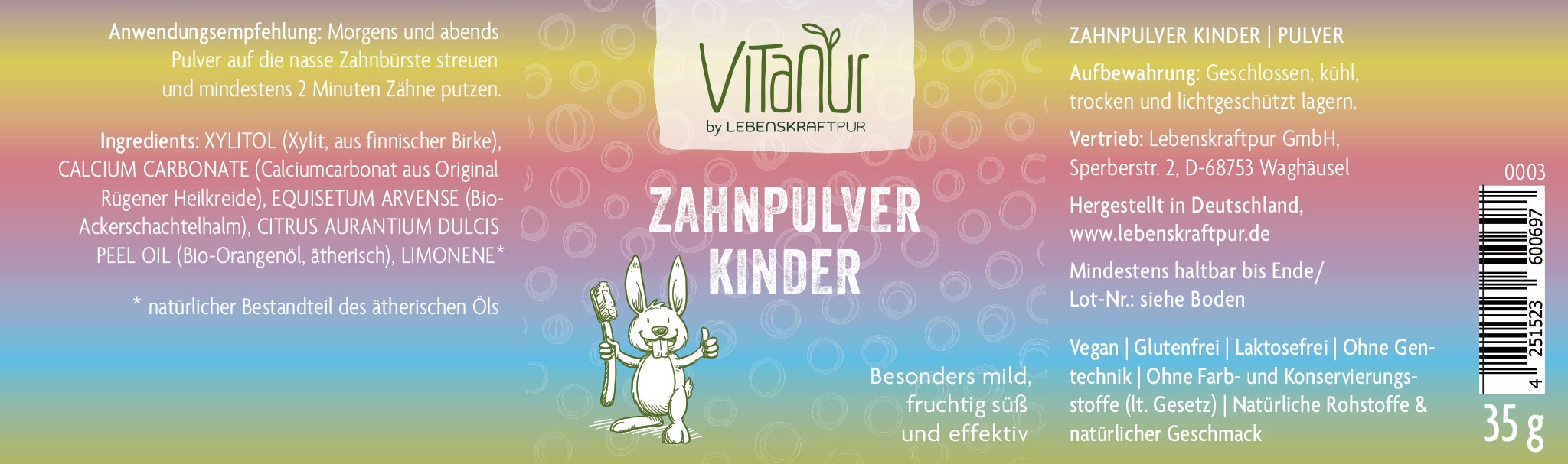 Produktbild Zahnpulver Kinder