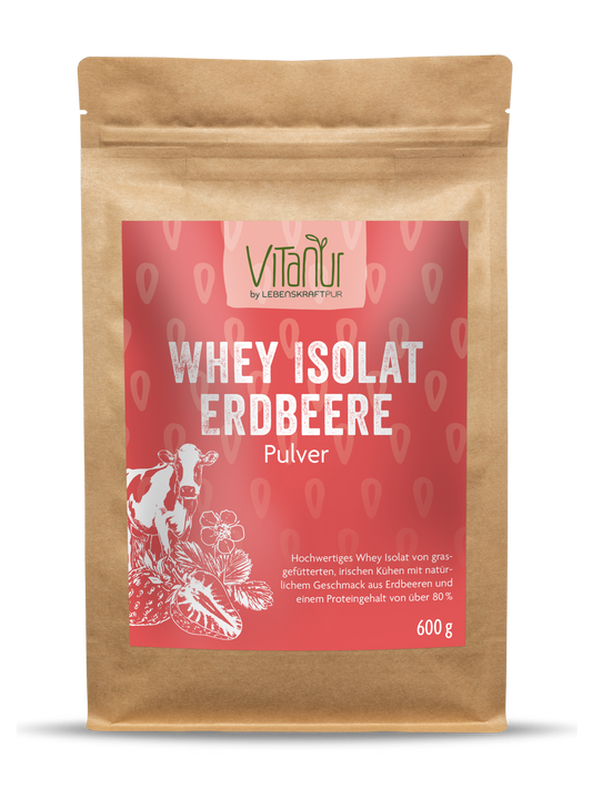 Whey Isolat Erdbeere Pulver