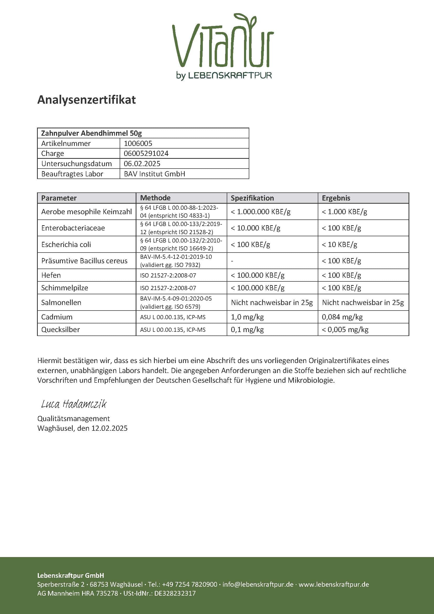 Produktbild Zahnpulver Abendhimmel