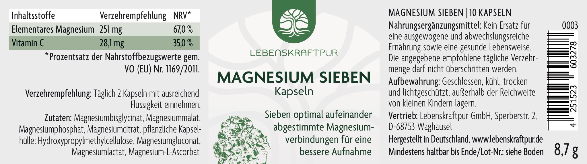 Produktbild Magnesium Sieben Kapseln