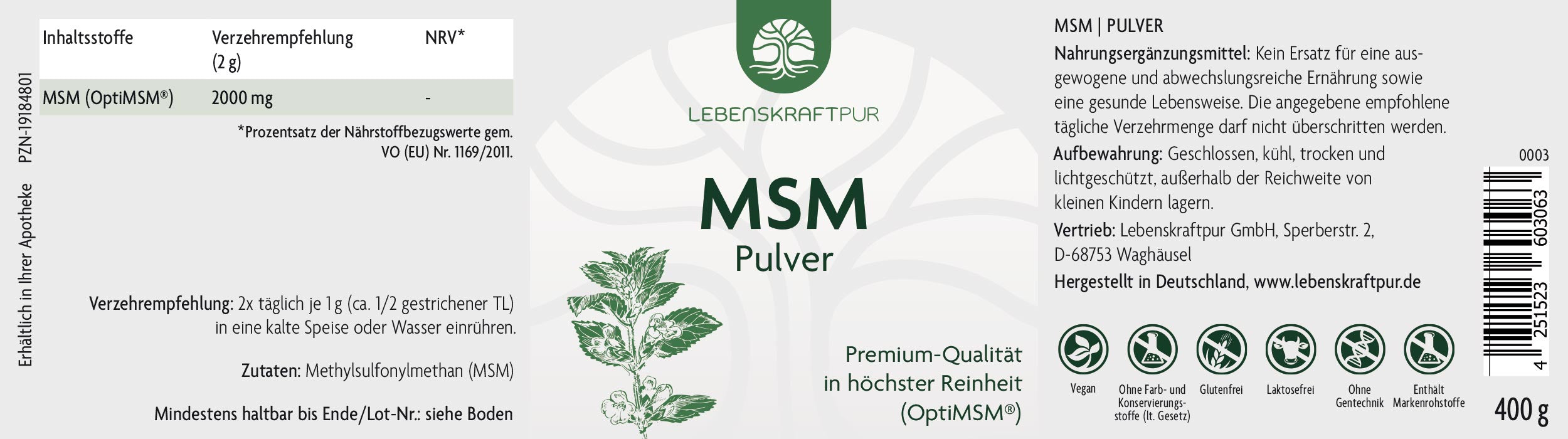 Produktbild MSM Pulver