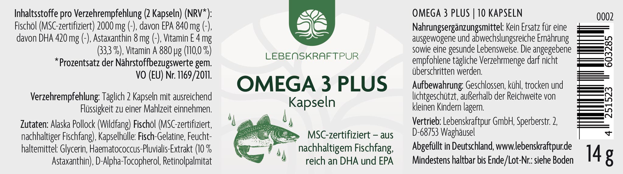 Omega 3 Plus Kapseln