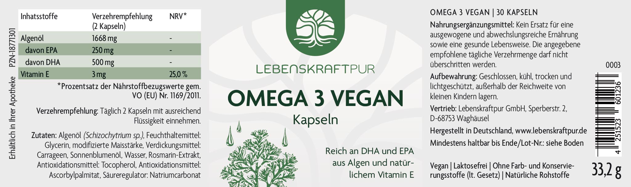 Omega 3 Vegan Kapseln