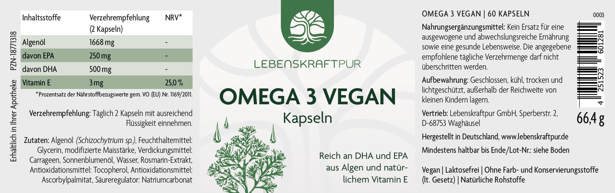 Omega 3 Vegan Kapseln