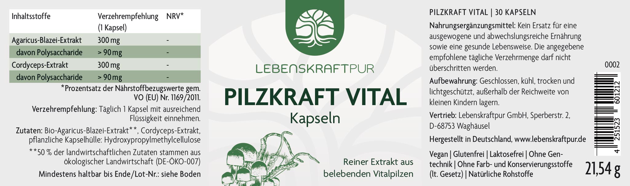 Pilzkraft Vital Kapseln